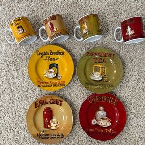 Oneida Tea Set with Assorted Mugs and Plates